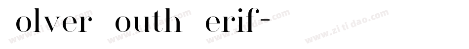Solver South Serif字体转换